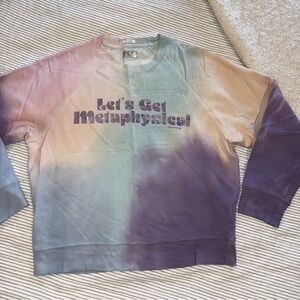 MOTHER Pastel Tie Dyed Let’s Get Metaphysical Crew Neck Sweatshirt medium